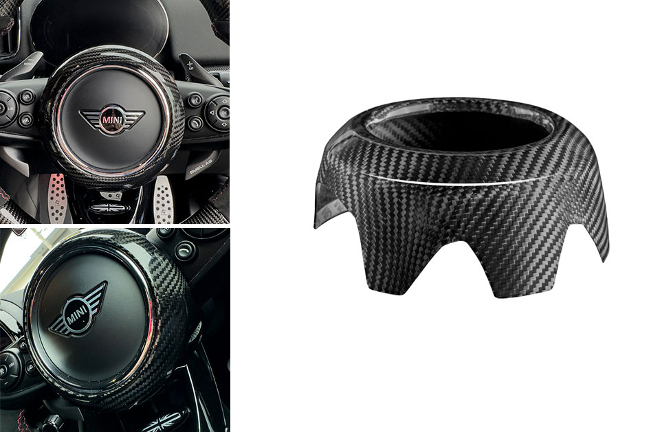 Mini Cooper center airbag Carbon Fiber Steering Wheel Trim F54 F60 F55 F56  F57 - MINI Cooper Accessories + MINI Cooper Parts