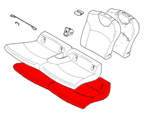 52107162150 MINI Cooper Replacement Basic Seat: Foam Pad: Left