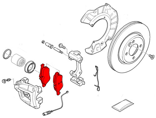 34116770332 MINI Cooper Front Brake Pads Genuine MINI: R50