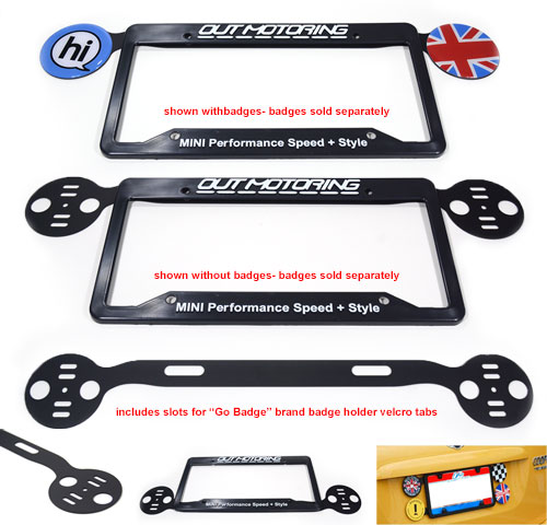 MINI Cooper Double Grill Badge Holder License Plate Mounted Badge ...