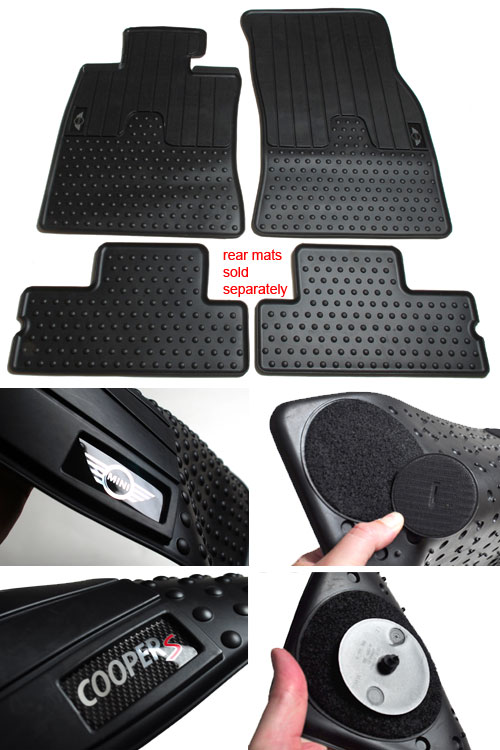 MINI Cooper Hatchback Rubber Floor Mats - MINI Cooper Accessories + MINI  Cooper Parts