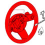 Steering Wheel: Sports: Multi-Function: Leather/Wood