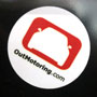Out Motoring Sticker: 1.5" Round Punchout