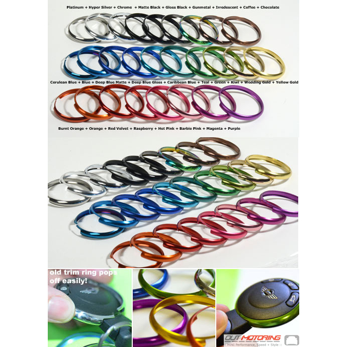 MINI colored Replacement Key Trim Ring - MINI Cooper Accessories + MINI  Cooper Parts