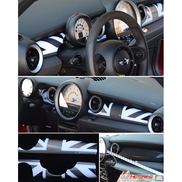 MINI Cooper/S/ONE R55 R56 R57 R58 R59 PINK Union Jack Dashboard Panel Cover  LHD