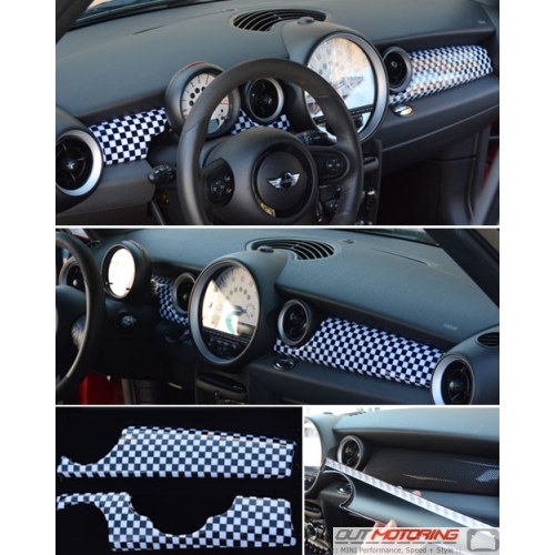 Dash Panel Covers: Gen2: Checkered Flag Small