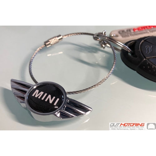 Wings Keychain w/ Stainless Rope Clasp: MINI Logo
