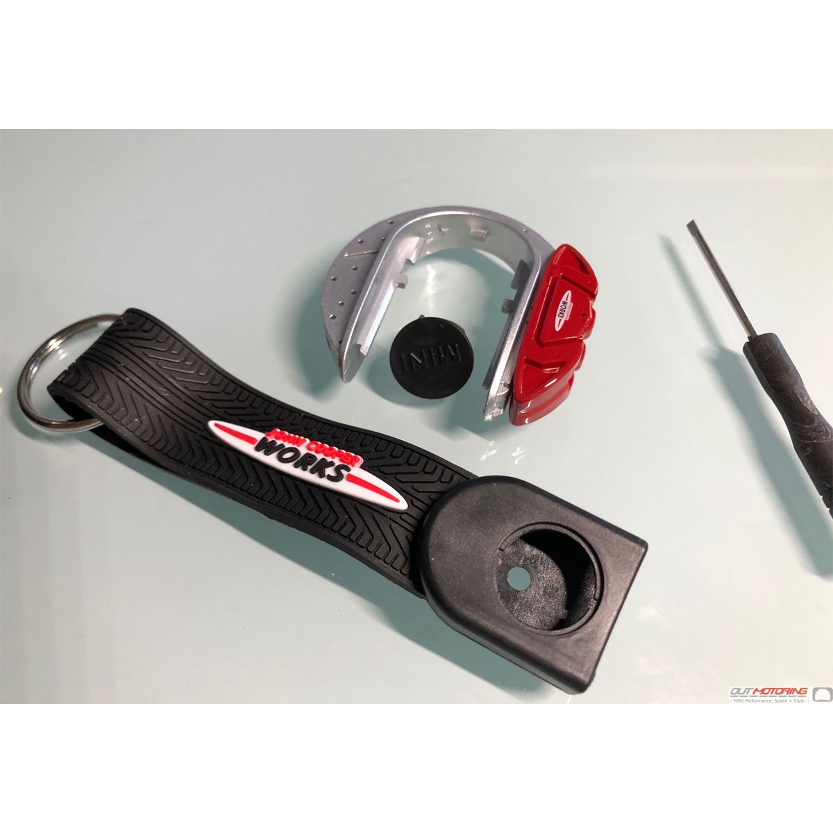 🏎️ JCW Brake Caliper Design Key Fob Case in Alloy Metal – FUNFOB